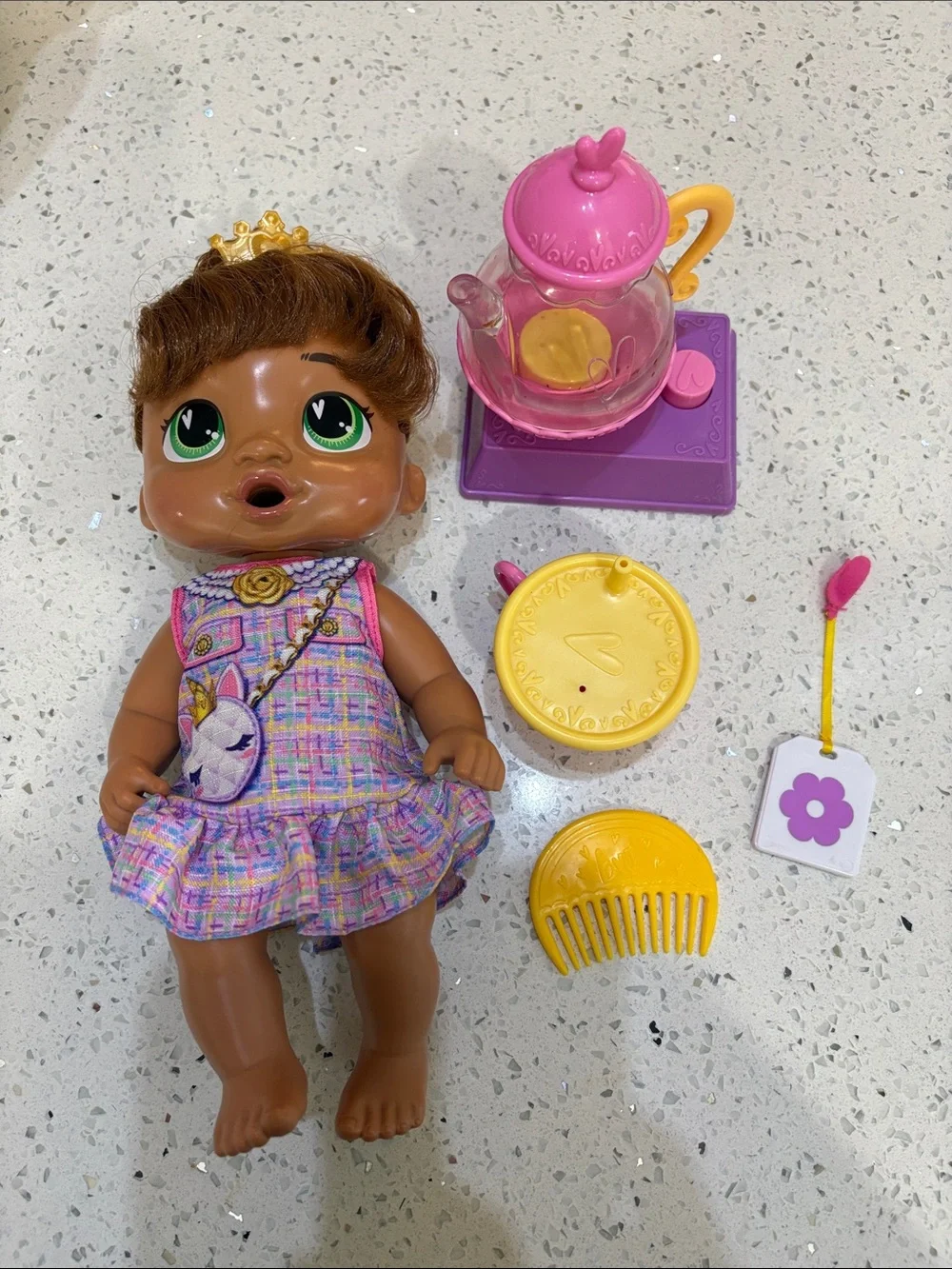 Baby Alive Bubbly Tea Party Sophia Sparkle Doll Set